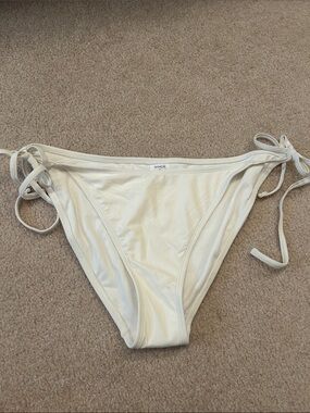 Shade & Shore Cream Side-Tie Bikini Bottoms